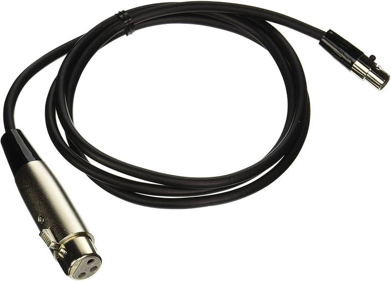 Shure WA310 Câble adaptateur pour microphone à condensateur dynamique ou alimenté par batterie avec connecteur XLR-femelle et mini 4 broches