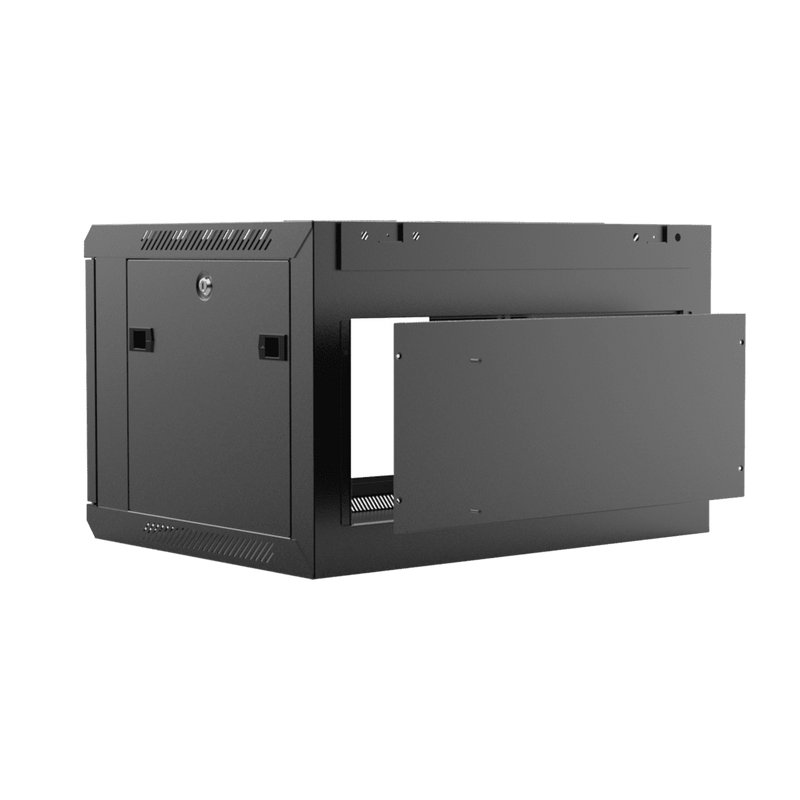 Caymon WPR406R/B 19" Wall Mount Rack For 6 Units With Removable Back (Black)