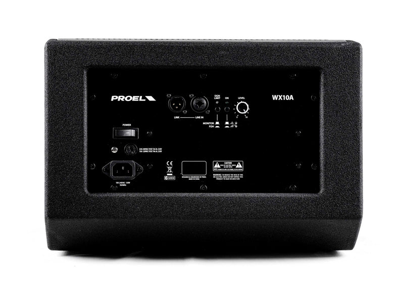 Proel WX10A WX Series Active 2-Way Coaxial Stage Monitor - 10"