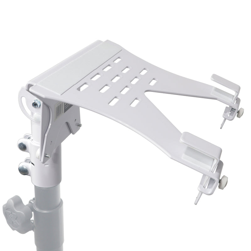 ProX X-LTF01WH Laptop Shelf Monitor VESA Arm bracket Mount fits on Speaker Stand (White)