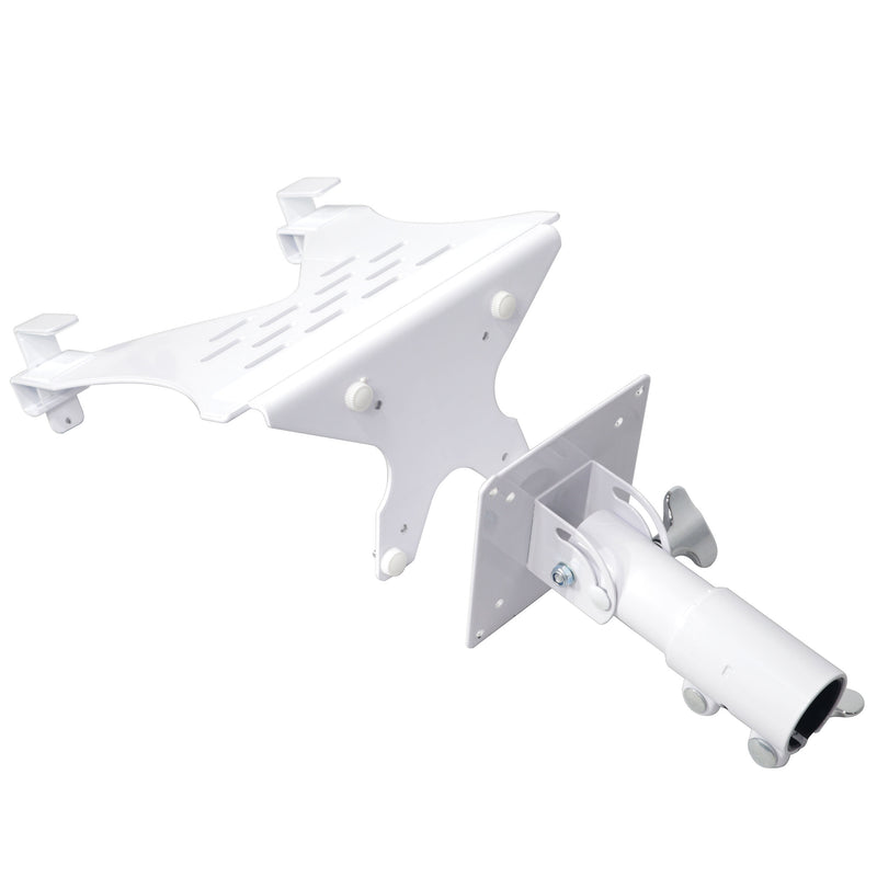 ProX X-LTF01WH Support de bras VESA pour moniteur d'étagère pour ordinateur portable s'adapte au support de haut-parleur (blanc)