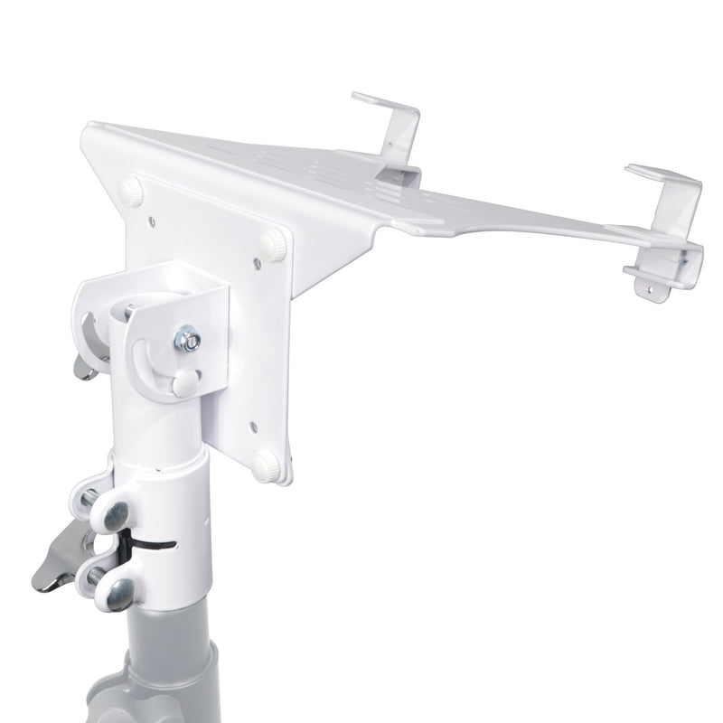 ProX X-LTF01WH Laptop Shelf Monitor VESA Arm bracket Mount fits on Speaker Stand (White)