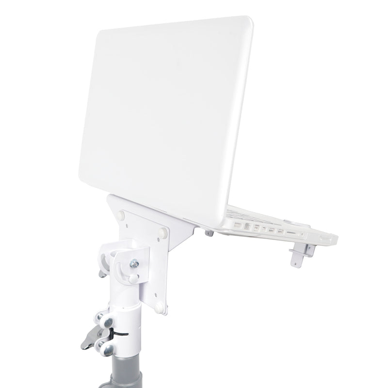 ProX X-LTF01WH Support de bras VESA pour moniteur d'étagère pour ordinateur portable s'adapte au support de haut-parleur (blanc)