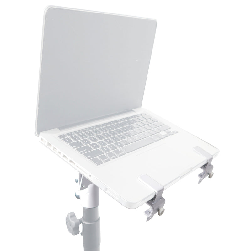 ProX X-LTF01WH Support de bras VESA pour moniteur d'étagère pour ordinateur portable s'adapte au support de haut-parleur (blanc)