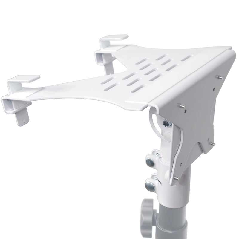 ProX X-LTF01WH Laptop Shelf Monitor VESA Arm bracket Mount fits on Speaker Stand (White)