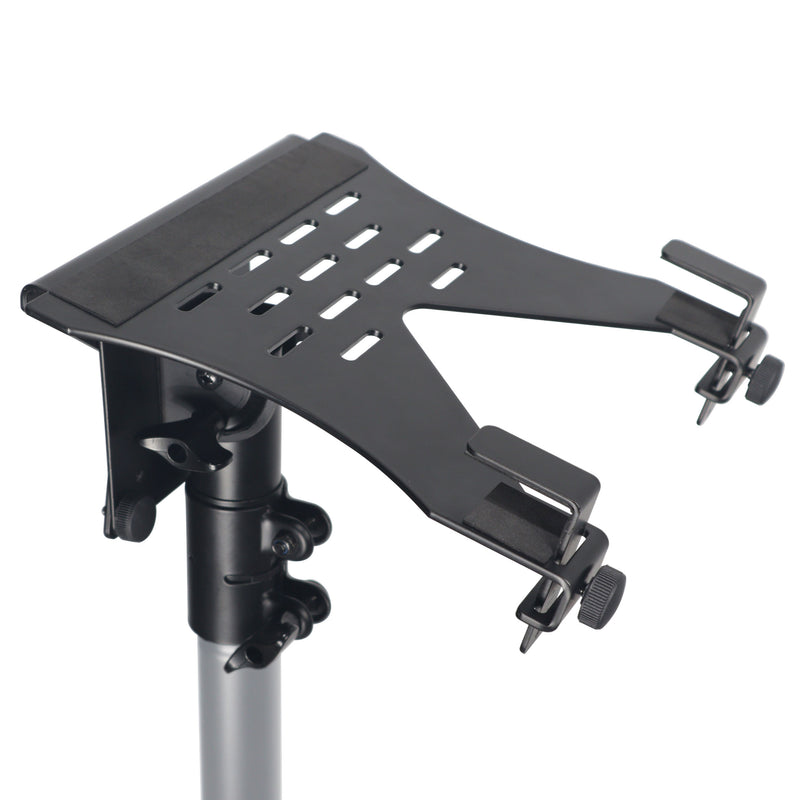 ProX X-LTF01WH Laptop Shelf Monitor VESA Arm bracket Mount fits on Speaker Stand (Black)