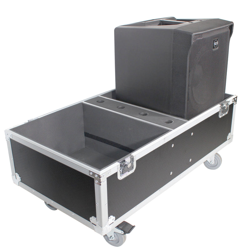 ProX X-RCF-EVOX8J8X2W ATA Style Flight-Road Case For RCF EVOX 8 J8 JMIX8 Speaker Array System Fits Two Speakers and Subs