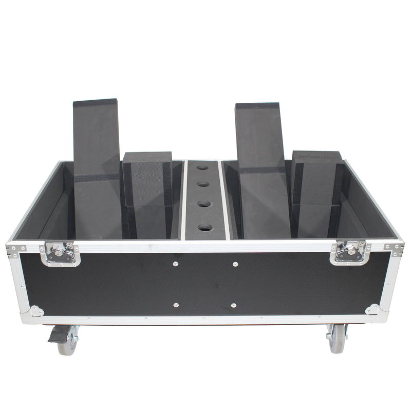 ProX X-RCF-EVOX8J8X2W ATA Style Flight-Road Case For RCF EVOX 8 J8 JMIX8 Speaker Array System Fits Two Speakers and Subs