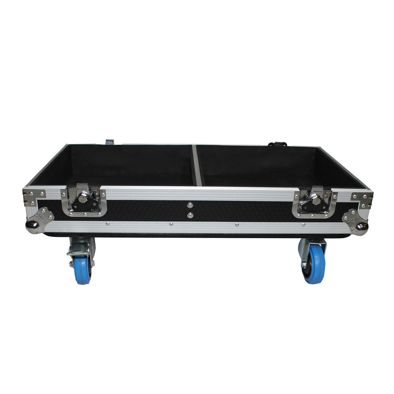 ProX X-RCF-ST15SMA-X2W Flight Case for Two RCF ST 15-SMA Stage Monitors w/4 Inch Casters