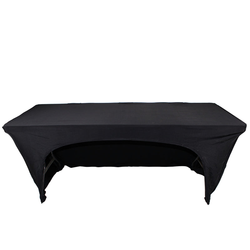 ProX X-ST6BL 6 Ft. Open Back Spandex Table Cover Scrim (Black)