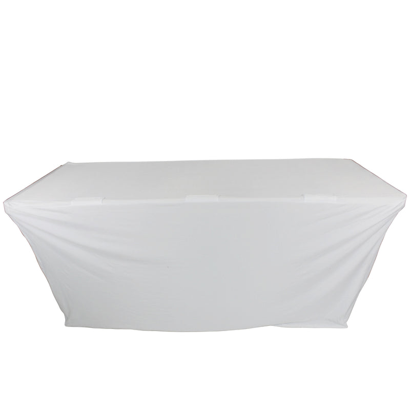 ProX X-ST4W 4 Ft. Open Back Spandex Table Cover/Scrim (White)