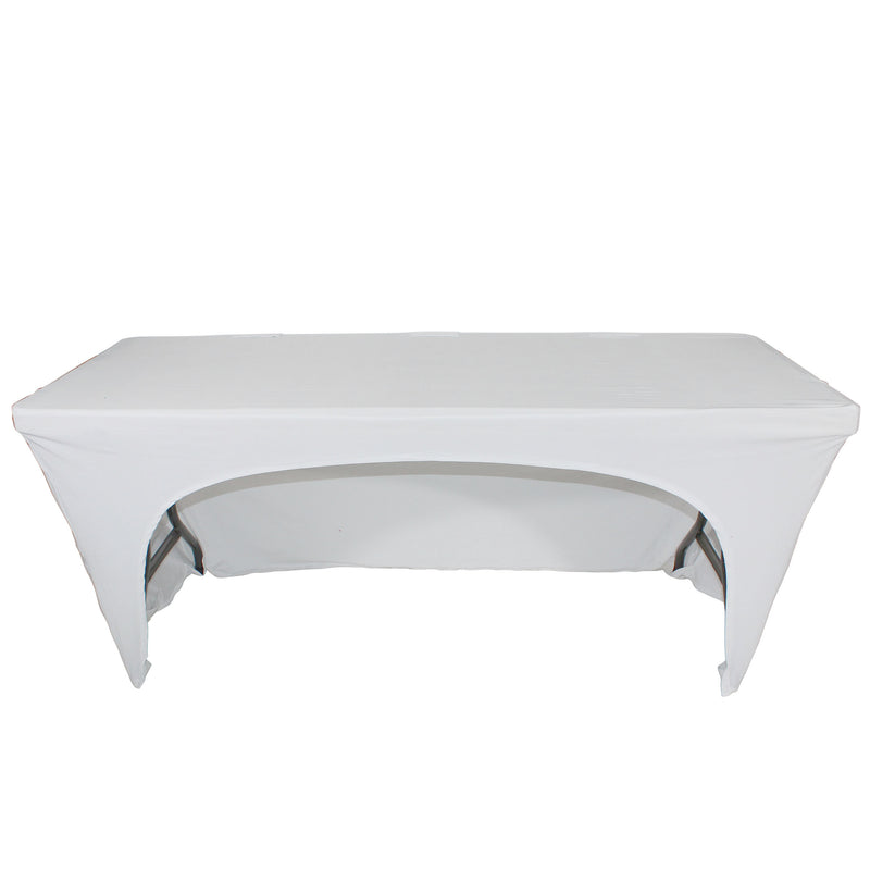 ProX X-ST4W 4 Ft. Open Back Spandex Table Cover/Scrim (White)