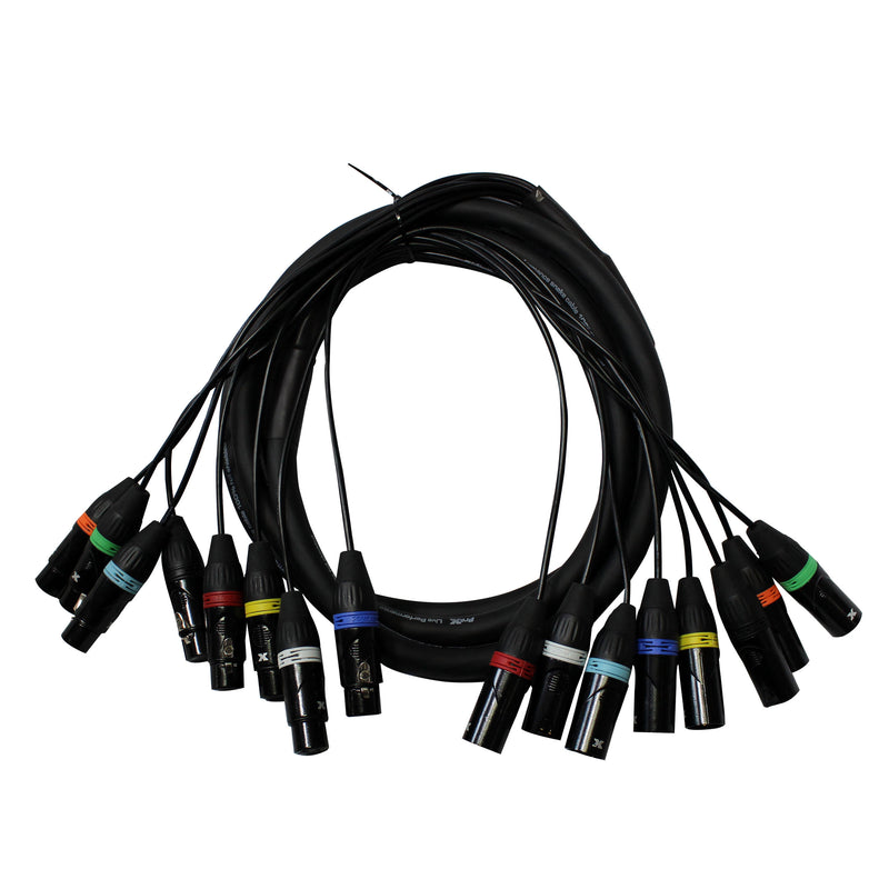 ProX XC-8XLR10 8 pi. Câble serpent symétrique XLR3-F à XLR3-M 8 canaux