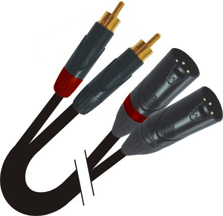 ProX XC-DRXM05 5 pi. Câble audio asymétrique double RCA-M vers double XLR3-M haute performance