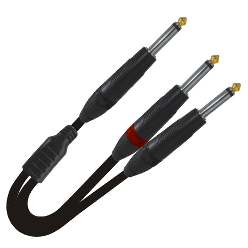 ProX XC-PYP03 1/4"  to Dual 1/4" High Performance Audio Cable - 3 Ft.