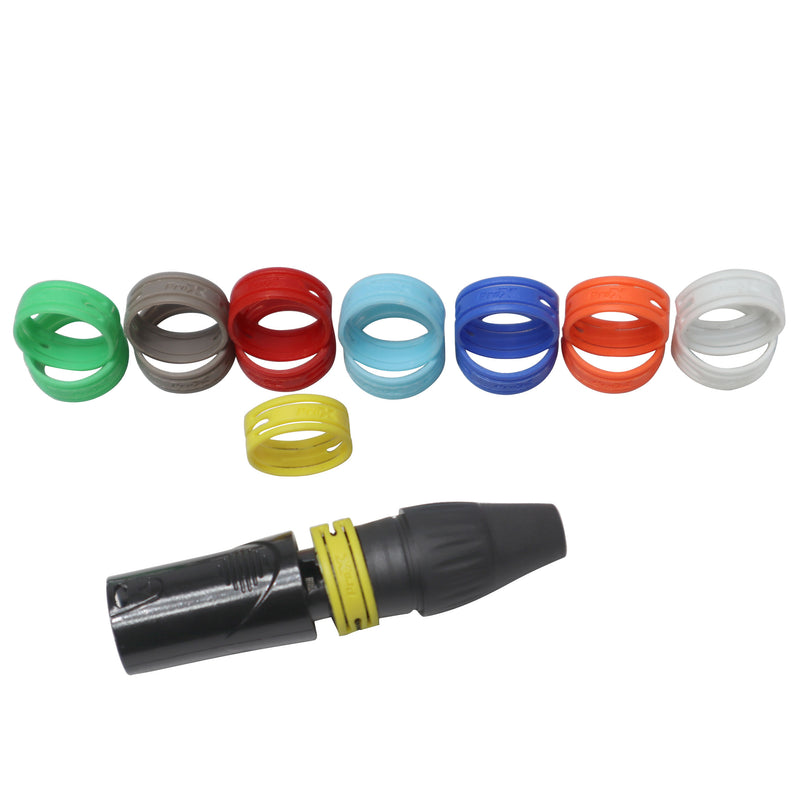 ProX XC-RINGPAK Color Ring Replacements for XLR Cables 8 Pack