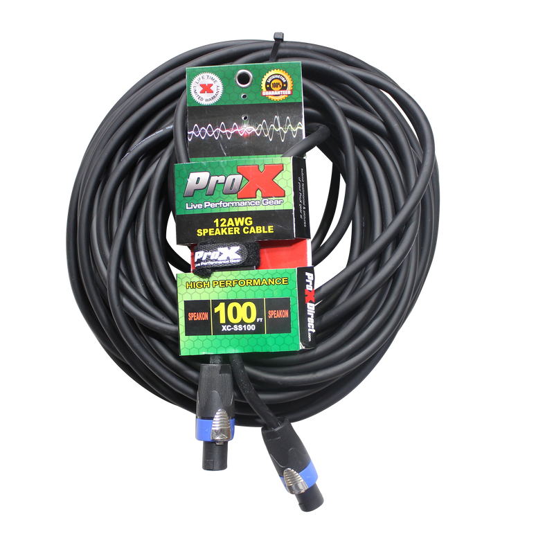 ProX XC-SS100 100ft. SpeakOn to SpeakOn 12AWG High Performance Speaker Cable