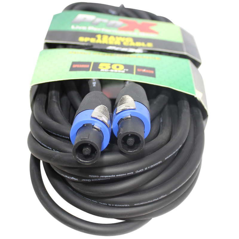 ProX XC-SS50 50ft. SpeakOn to SpeakOn 12AWG High Performance Speaker Cable