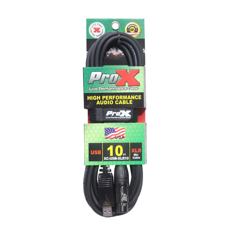 ProX XC-USB-XLR10 XLR-F to USB High Performance Audio Cable - 10ft