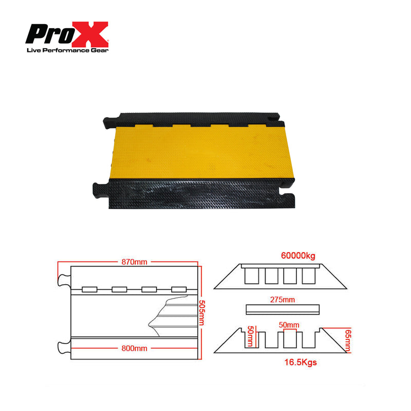 ProX XCP-4CH Cable Protector With 4 Channels