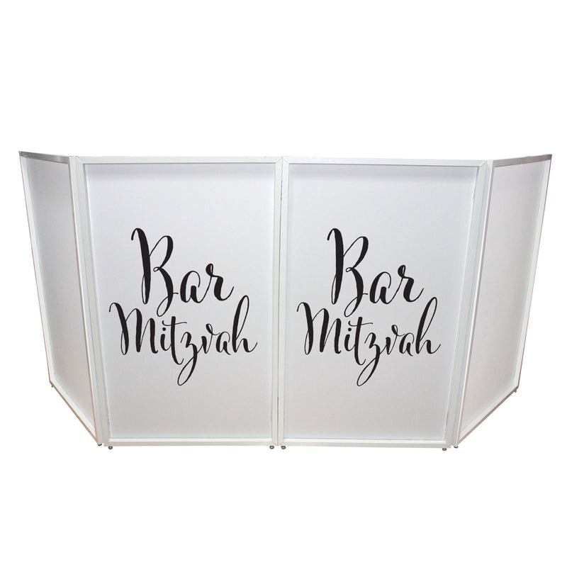 ProX XF-SBARMITZ Bar Mitzvah Facade Enhancement Scrim (Black Script on White)