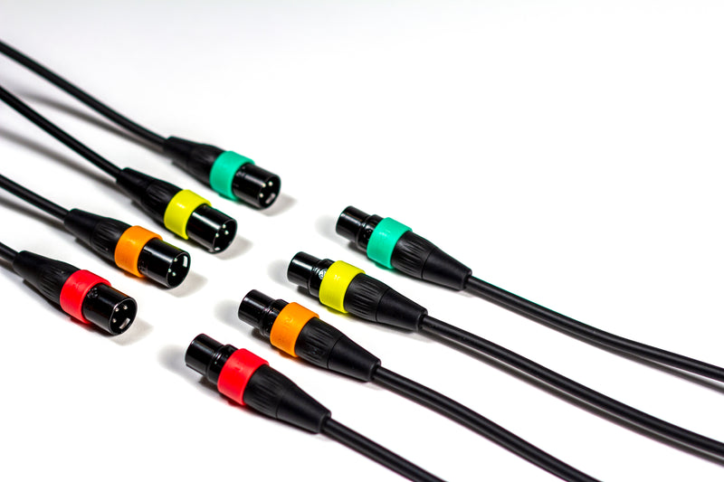 Câbles de microphone Zoom XLR-4C/CP XLR avec anneaux d'identification couleur