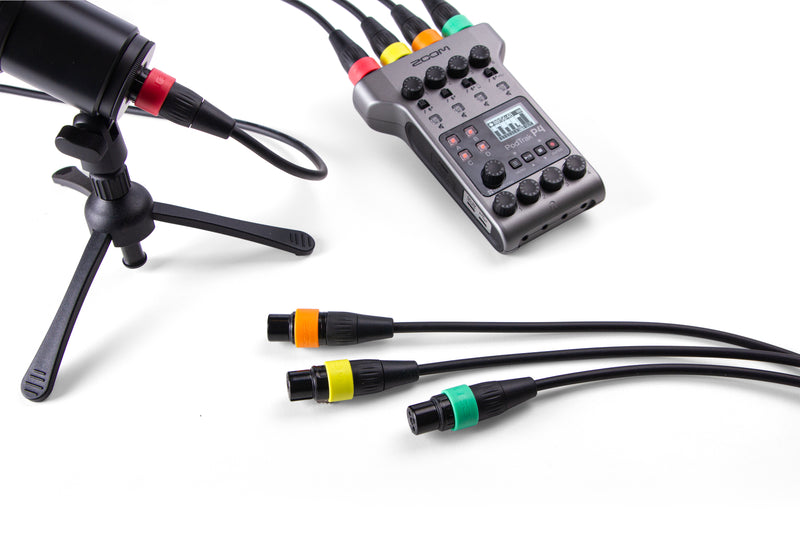 Zoom XLR-4C/CP XLR Microphone Cables w/ Color ID Rings