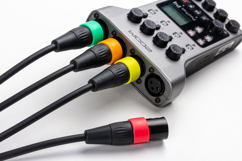 Zoom XLR-4C/CP XLR Microphone Cables w/ Color ID Rings