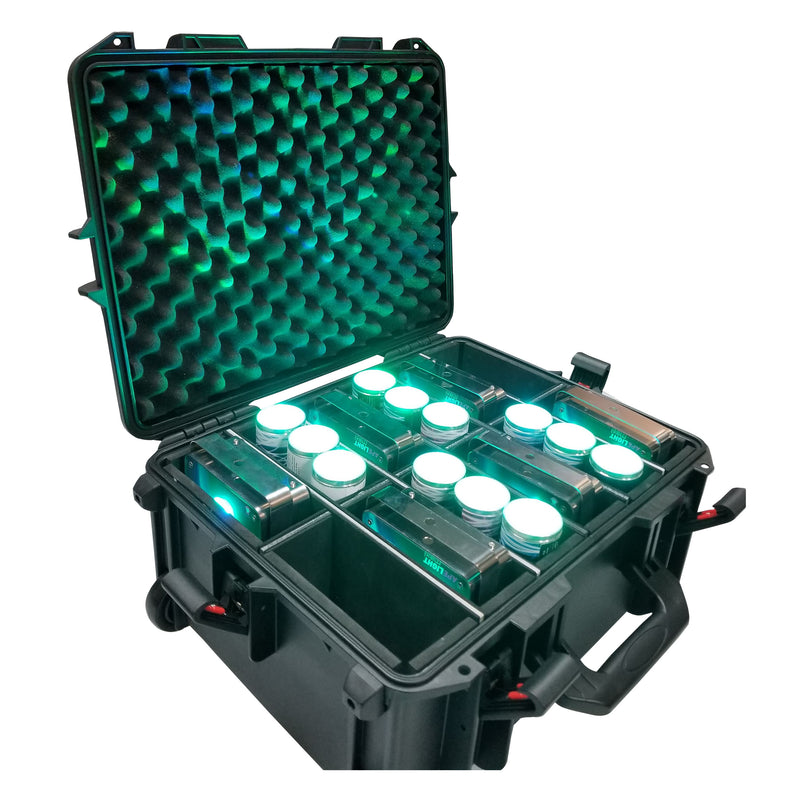 ProX VAULTX XM-MAXI12 Watertight Case for 12 ApeLabs MAXI Lights W-Extendable Handle and Wheels