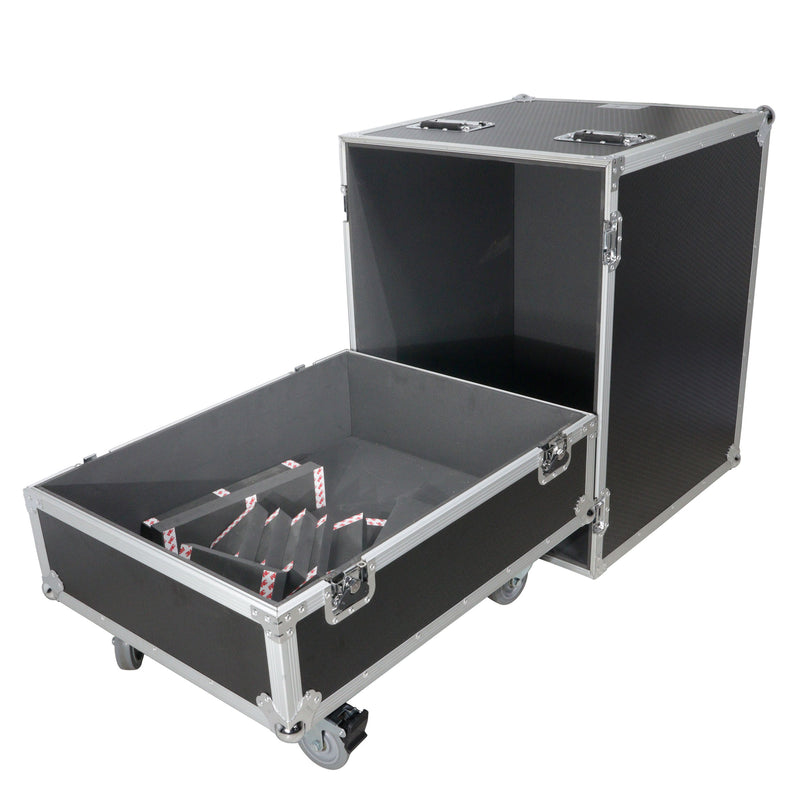 ProX XS-292922SPW Universal Flight Case Dual Line Array Speakers or Single Subwoofer w/Caster Wheels