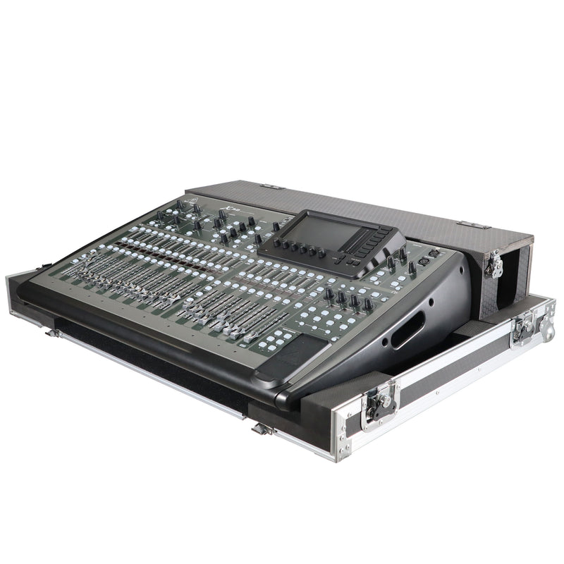 ProX XS-BX32DHW Flight Hard Road Case ProX Mixer Case with Doghouse and Wheels fits Behringer X32