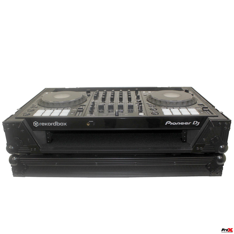 ProX XS-DDJ1000WBL ATA Flight Case for Pioneer DDJ-1000 FLX6 SX3 DJ Controller w/1U Rack Space and Wheels (Black)