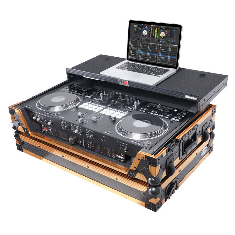 Prox xs-ddjrev7-wlt-fgld-ATA Flight Case de style pour pionnier DDJ-REV7 (finition noire d'or)