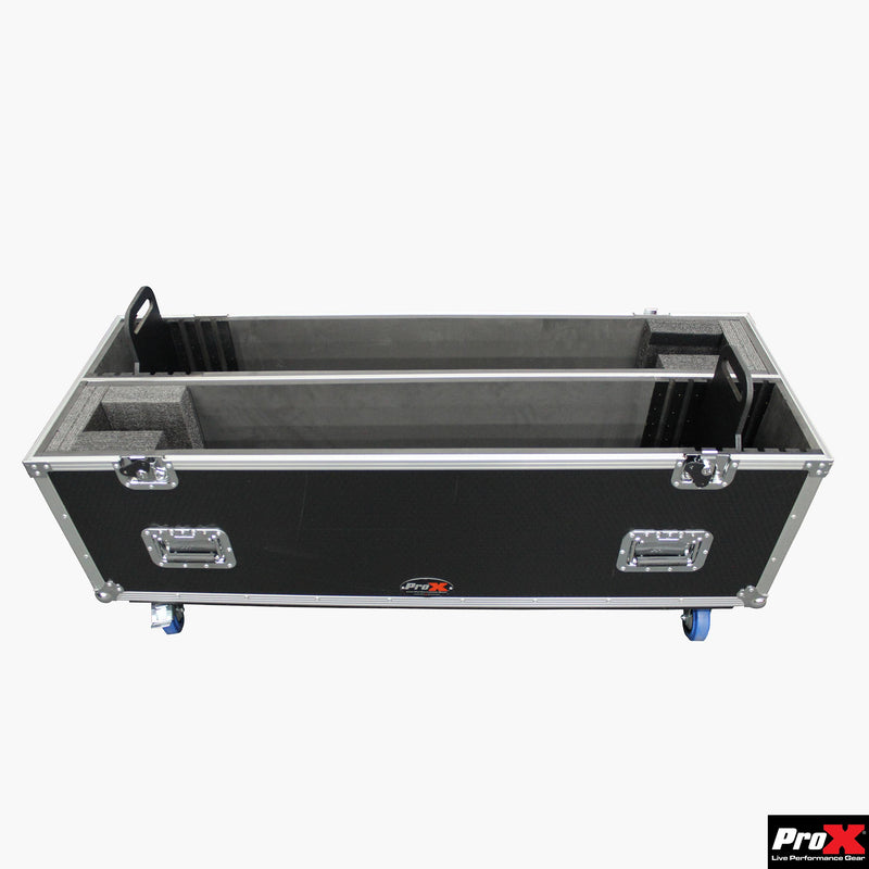 ProX XS-LCD4350WX2 LCD/LED/Plasma Road Case Holds Two 43"-50" TVs Adjustable Case W/4 Inch Casters