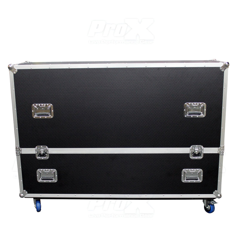 ProX XS-LCD7080WX2 TV LED-LCD-Plasma Double Flight Case réglable de 70" à 80" avec roulettes de 4"