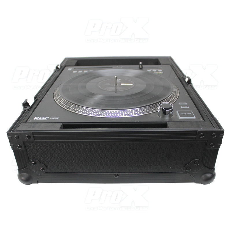 ProX XS-RANE12BL-MK2 Flight Case for Rane 12 Motorized DJ Control System (Black on Black)