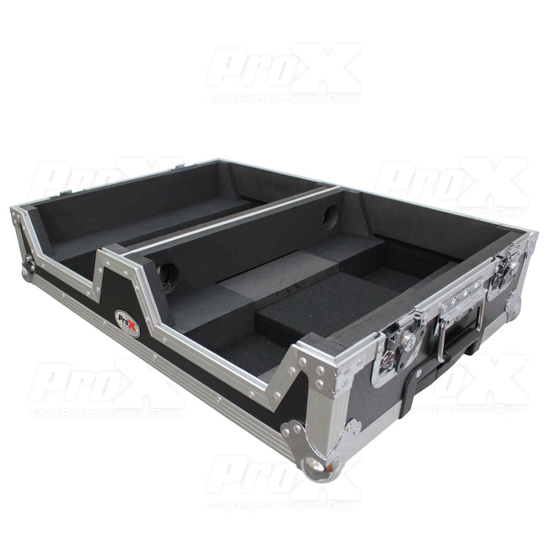 ProX XS-SCDM12W Single CD Player & 12" Mixer Case W/Low Profile Wheels and Retractable Handle