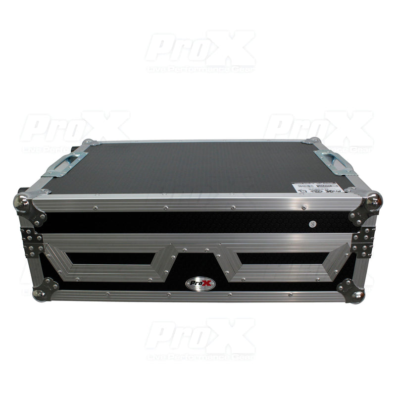 ProX XS-SCDM12W Lecteur CD simple et boîtier de mixage 12" avec roues à profil bas et poignée rétractable 