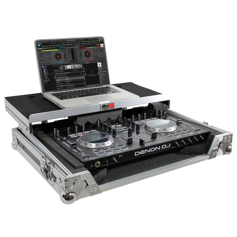 ProX XS-UXLTMK2 Universal Flight Case for Small to Medium Size DJ Controllers W/Sliding Laptop Shelf