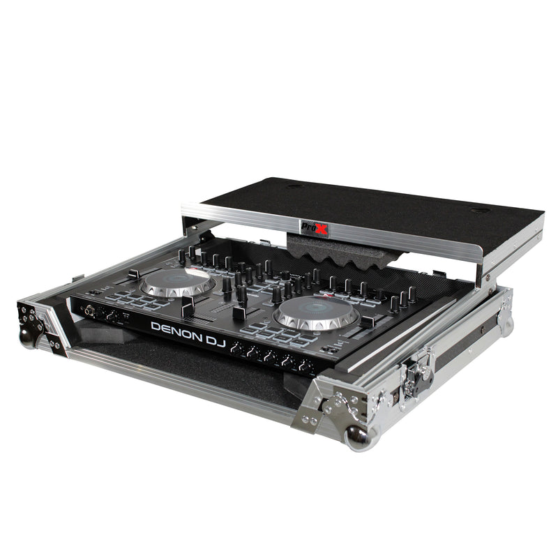 ProX XS-UXLTMK2 Universal Flight Case for Small to Medium Size DJ Controllers W/Sliding Laptop Shelf