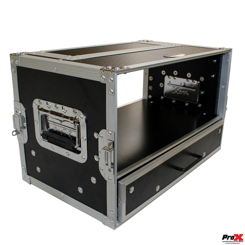 ProX XS-WM4U2DR Flight Case ATA Style Rack 12 In. Deep 4U W/2U Drawer
