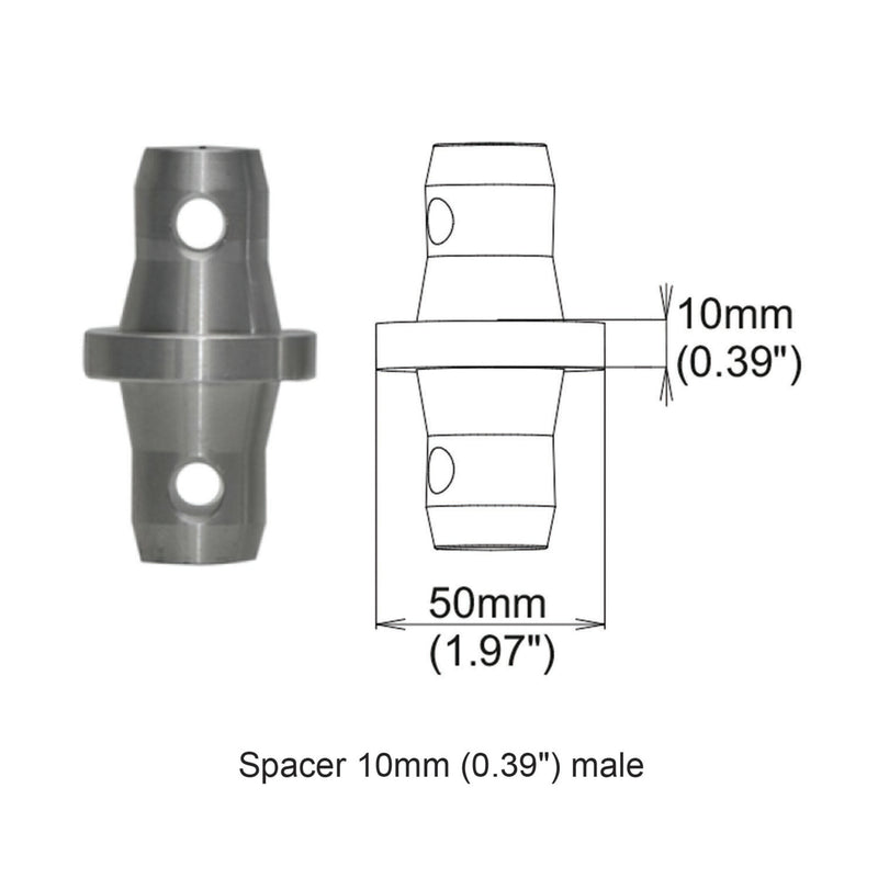 ProX XT-SPMM10 Entretoise Coupleur mâle 10 mm