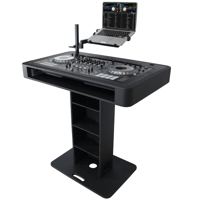 Prox XZF-DJCTBL Control Tower DJ Podium pour Pioneer DDJ-REV7 XDJ-XZ DDJ-1000 RANE UNE (finition noire)