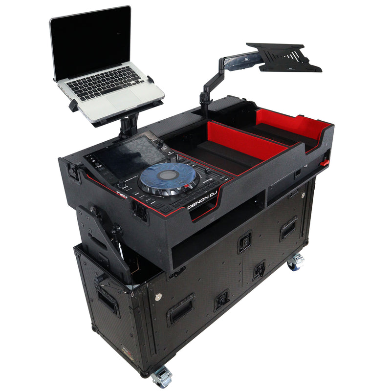 Prox XZF-DNSC6000 Flip prêt à rétractation facile Rétraction Case de levage hydraulique pour Denon DJ SC 6000 Prime et X1850 Prime