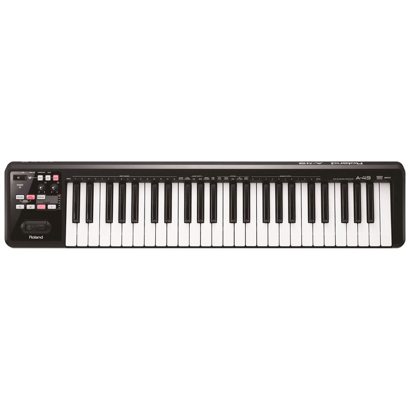 Roland A-49 Black Midi Keyboard Controller - Red One Music
