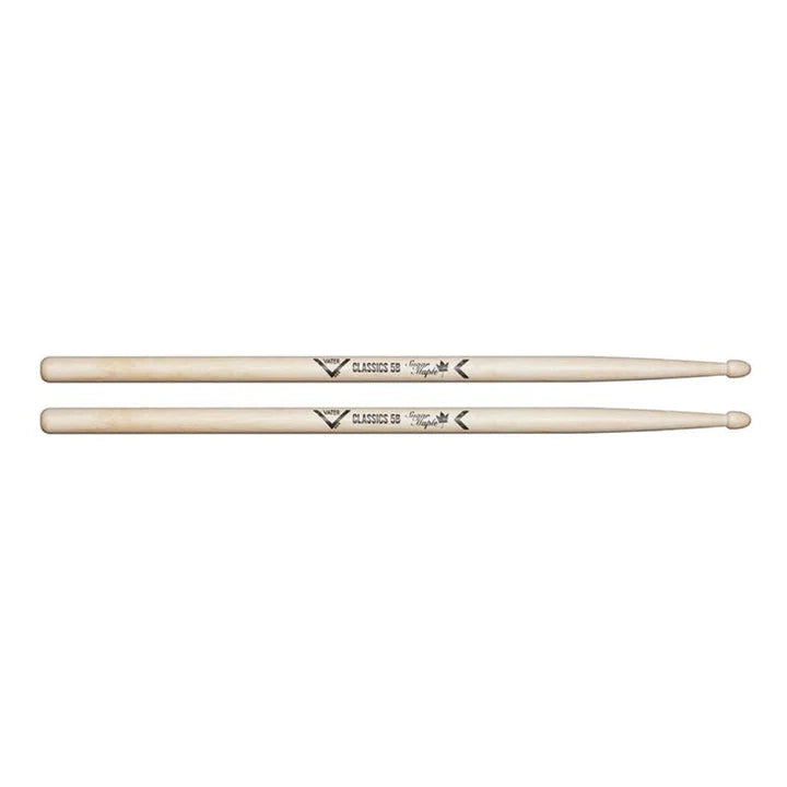 Vater VSMC5BW Classics Sugar Maple 5B Wood Tip Drumsticks