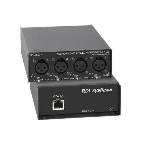 RDL SF-XMN4 Microphone vers interface Dante