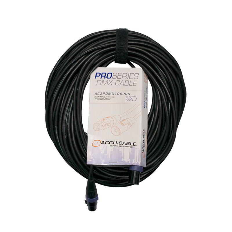 American DJ AC3PDMX100PRO Pro Series 3-Pin DMX Cable - 100'