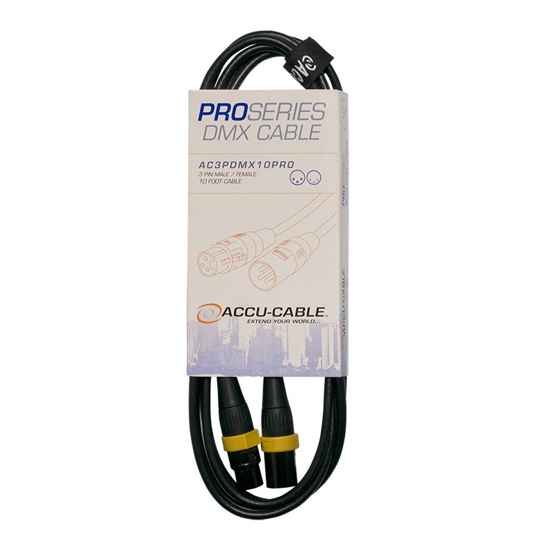 American DJ AC3PDMX10PRO Pro Series 3-Pin DMX Cable - 10'
