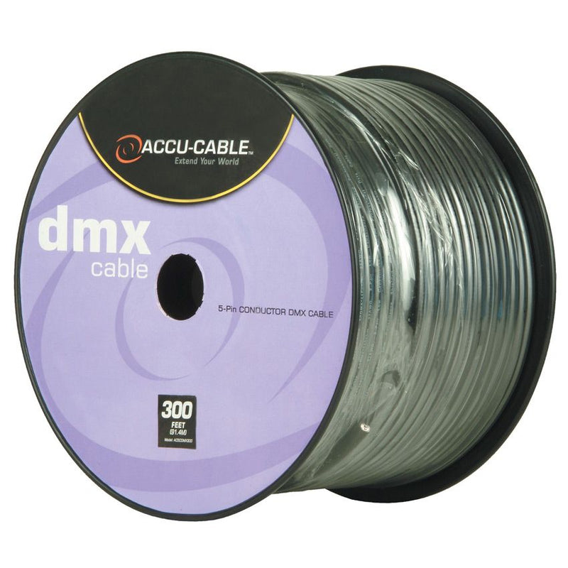 American DJ AC5CDMX300 Accu-Cable Bobine de câble DMX à 5 conducteurs (300')